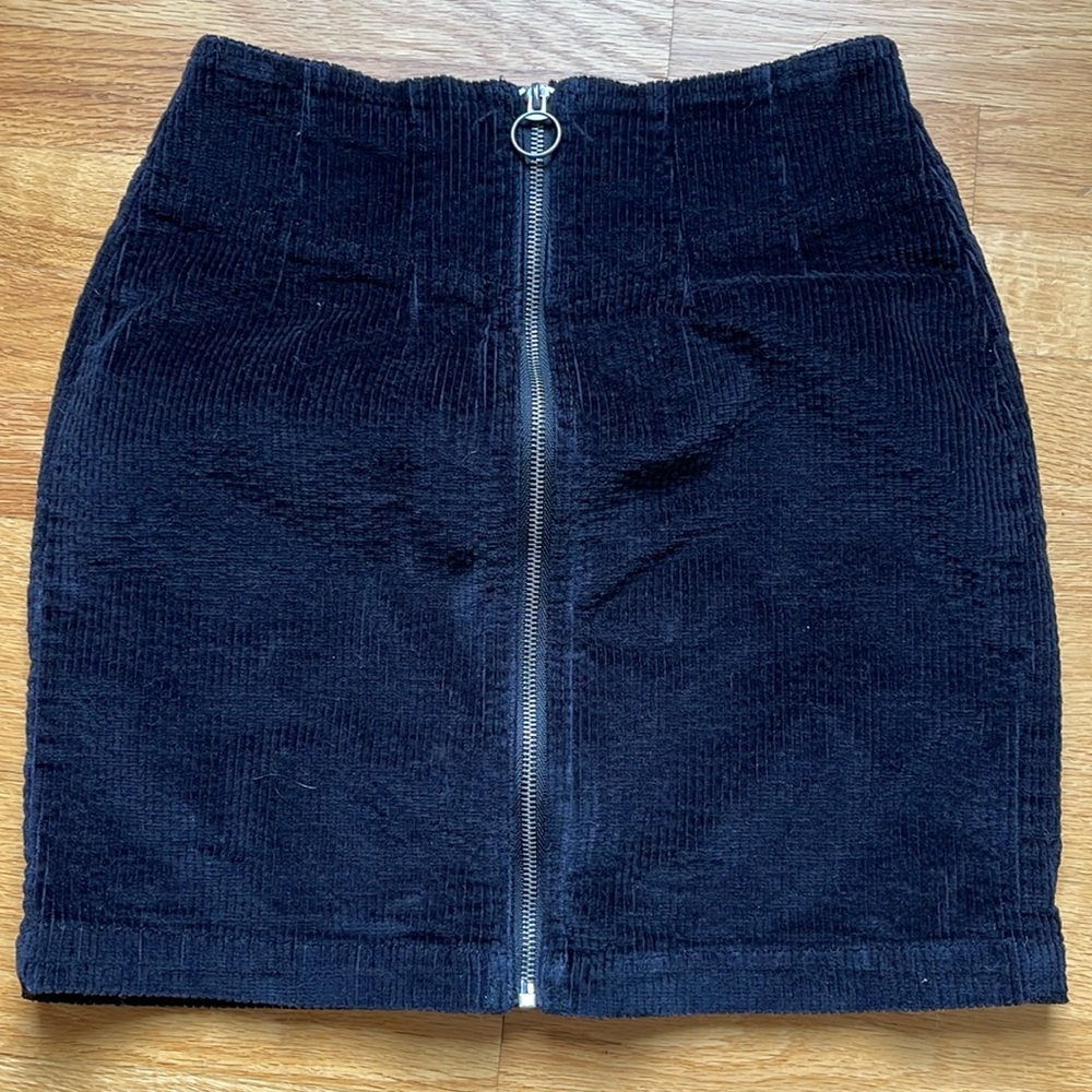 Wide wale corduroy mini skirt